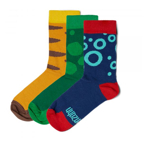 AFFENZAHN - ORGANICS SOCKS SET - SOCKEN IM 3-ER PACK-TIGER, FROG,OCTOPUS