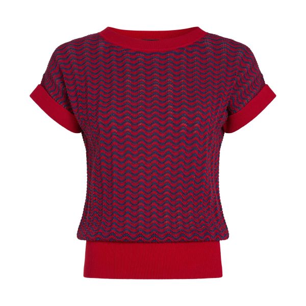 KING LOUIE - BOATNECK TOP TIDE - DAMEN KURZARM OBERTEIL - CHILI RED