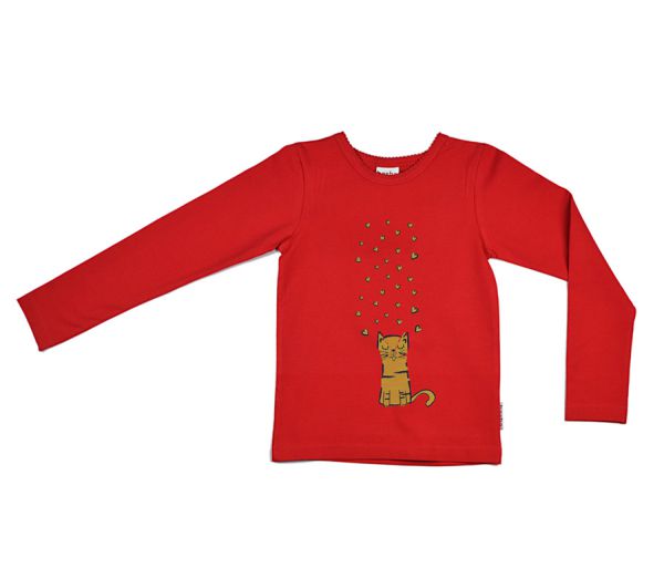 BABA - Mädchen Langarmshirt Cat