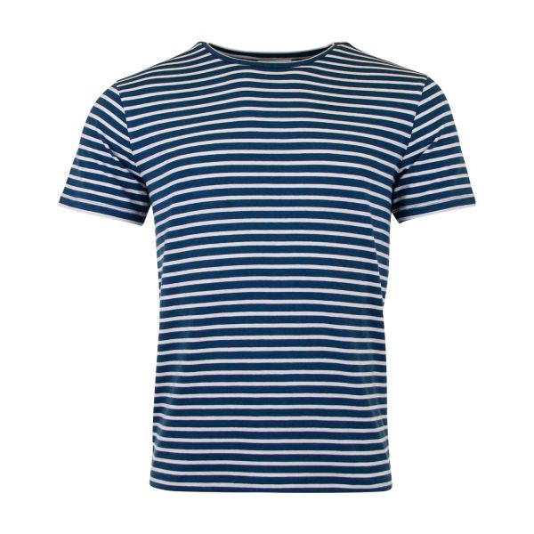 MUNOMAN - T-SHIRT ARNO STRIPES - KURZARM HERREN T-SHIRT - MAJOLICA