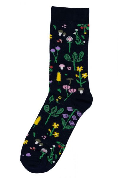 DANEFAE - DANEWALK WITH ME SOCKS - DAMEN SOCKEN - NAVY BOTANICAL