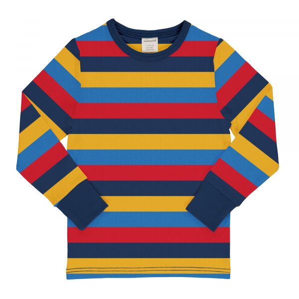 MAXOMORRA - TOP LS STRIPES - GESTREIFTES LANGARMSHIRT