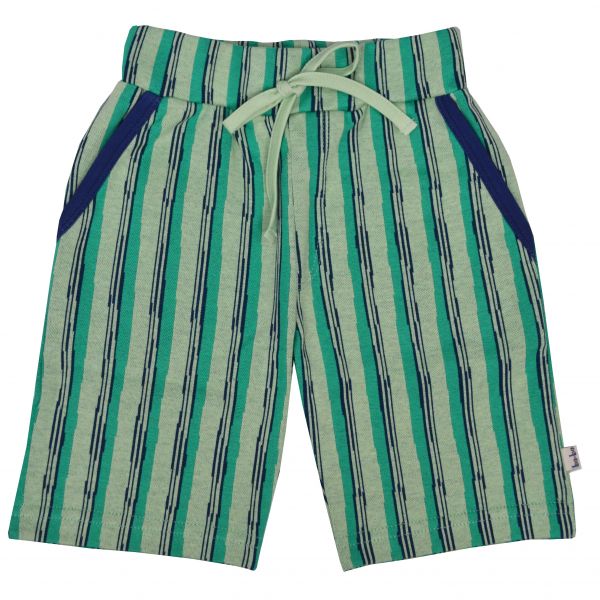 BABA KIDSWEAR - PANT SHORT - KURZE HOSE - GREEN STRIPE