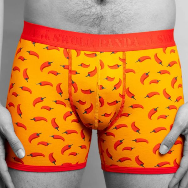 SWOLE PANDA - HOT CHILLI BOXERS - HERREN UNTERHOSE - YELLOW