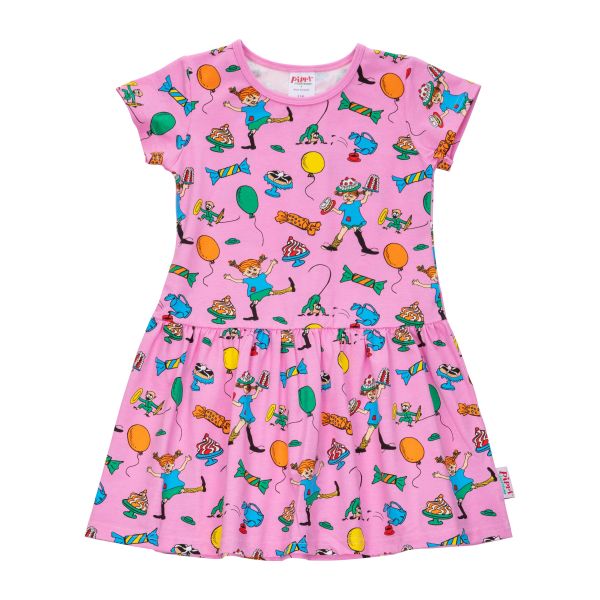 MARTINEX - PARTY PIPPI DRESS - KURZARM KLEID - PINK