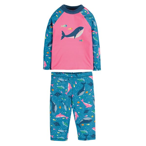 FRUGI - SUN SAFE SET - UV SCHUTZ BADE KOMBI - MID PINK/WHALE