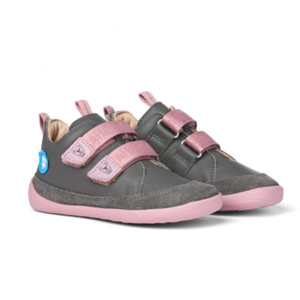 AFFENZAHN - BARFUSS SNEAKER - LEDER - BUDDY KOALA - GREY/ROSE