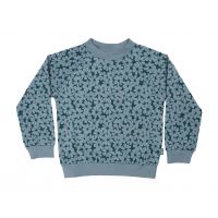 DANEFAE - DANAMERIKA SWEAT - WEICHER PULLOVER - BLUE GREY/DARK SLATE FLOWERY DANEFAE - DANAMERIKA SWEAT - WEICHER PULLOVER - BLUE GREY/DARK SLATE FLOWERY