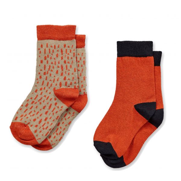 SENSE ORGANICS - LORIS - SOCKEN IM 2-ER PACK - OLIVE + MARKS/HAZELNUT