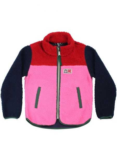 DANEFAE - DANEBAEVER FLEECE JACKET - KINDER FLEECEJACKE - DK RED/DKNAVY/SPICY PINK/DK PINE