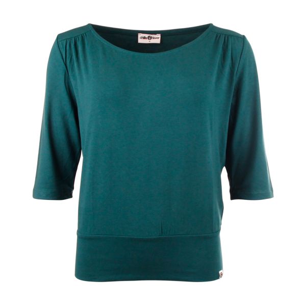 CHILLS & FEVER - SHIRT JONI - DAMEN OBERTEIL - PINE