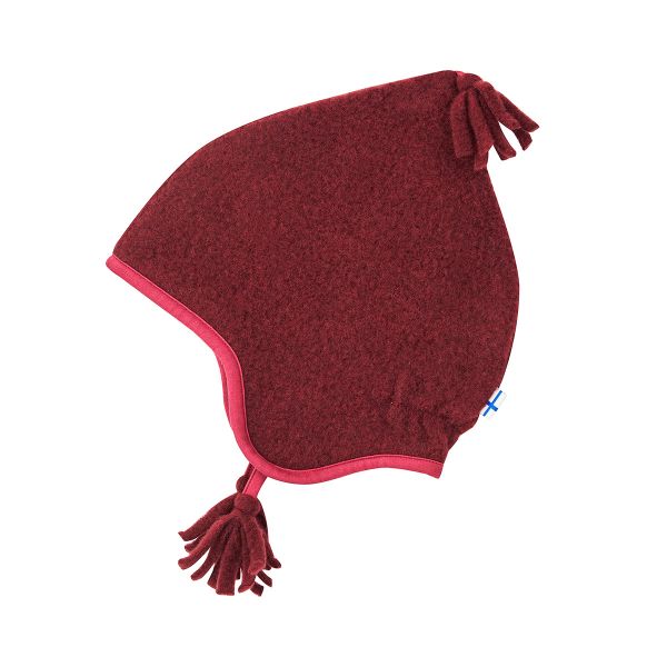 FINKID - POPI WOOL - WOLLFLEECE ZIPFELMÜTZE MIT BINDEBAND UND SCHIRM