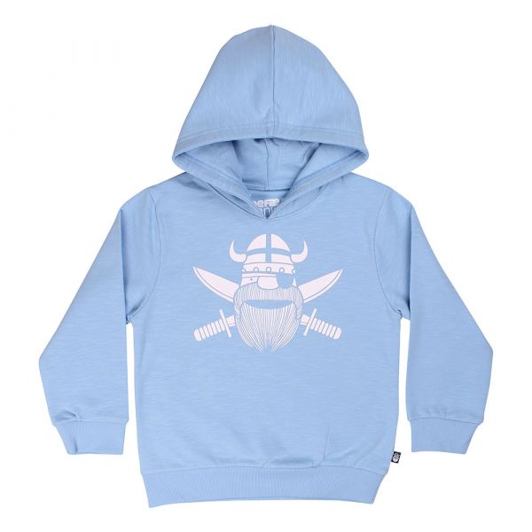 DANEFAE - ORGANIC - DANERED WOOD HOODIE - JUNGEN KAPUZENPULLOVER - ICE BLUE PIRATE