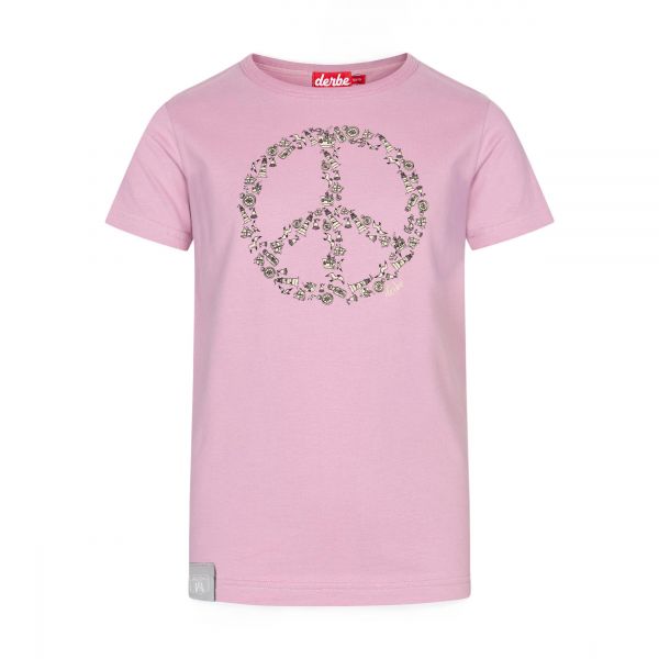 DERBE- PEACE - KINDER T-SHIRT - MAUVE