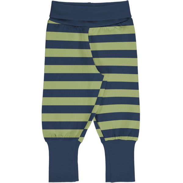 MAXOMORRA - PANTS RIB STRIPE - BIO KREMPELHOSE STREIFEN