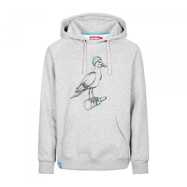 DERBE - STURMMÖWE MONO - HERREN HOODIE - GREY MELANGE