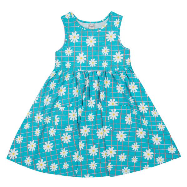 FRUGI - HOLIDAY SUMMER DRESS - KURZARM KLEID - FLORAL CHECK