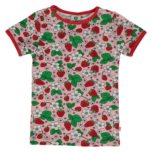 SMAFOLK - KURZARM T-SHIRT - STRAWBERRYS - ERDBEEREN