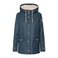 DERBE - PENSHOLM - DAMEN REGEN PARKA MIT WEICHEM TEDDY INNENFUTTER - NAVY/OFFWHITE DERBE - PENSHOLM - DAMEN REGEN PARKA MIT WEICHEM TEDDY INNENFUTTER - NAVY/OFFWHITE