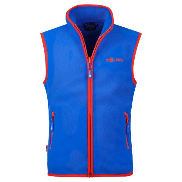 TROLLKIDS - Kids Arendal Vest - Fleece-Weste - med blue/red