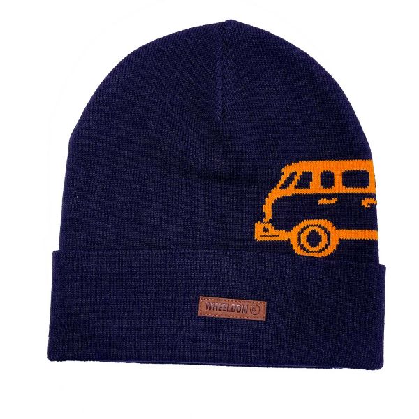 WHEELDOM - FROSTSCHUTZ - VW BUS BEANIE JERSEYMÜTZE - DARKNAVY