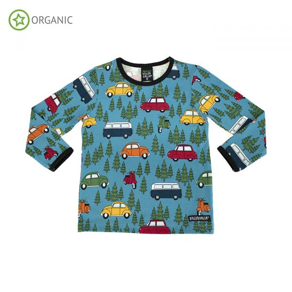 VILLERVALLA - T-SHIRT L/S - LANGARMSHIRT MIT AUTOS-FJORD