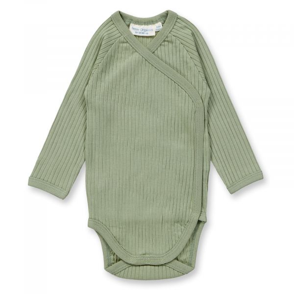 SENSE ORGANICS - YGON - WRAP BODY MIT ÜBERSCHLAG, LANGARM