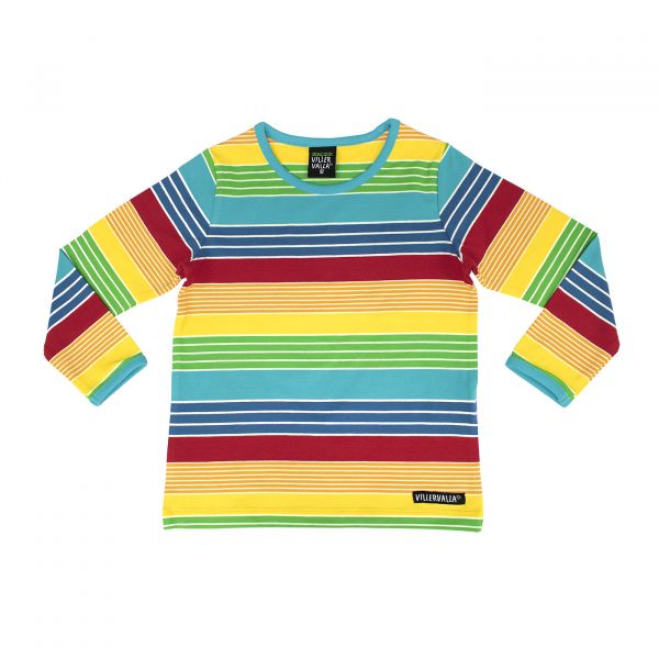 VILLERVALLA - T- SHIRT L/S STRIPE - BIO LANGARMSHIRT