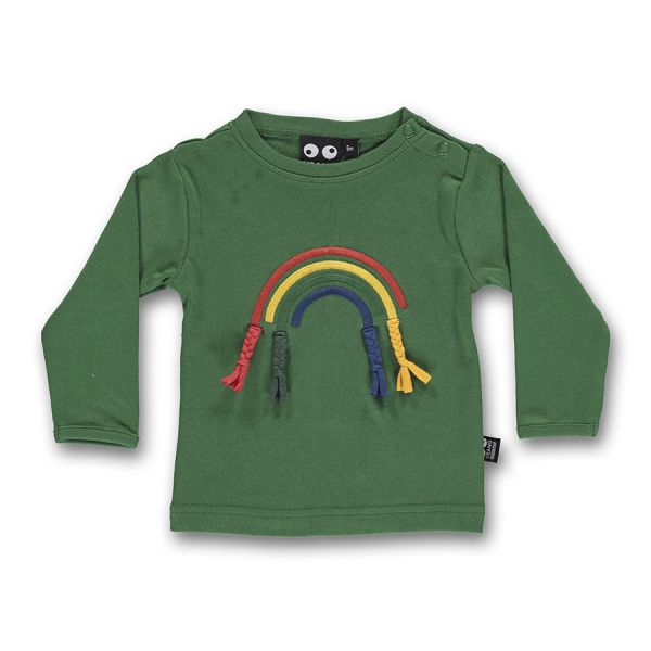 Ubang - Rainbow tee - Langarm T- shirt - Regenbogen Hedge green
