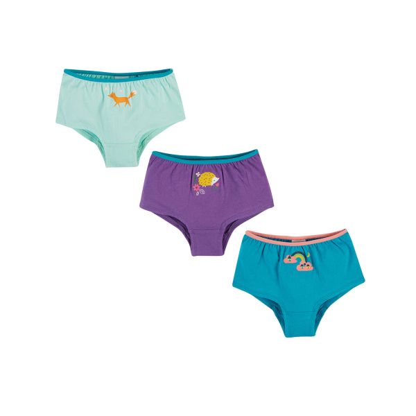 FRUGI - GEORGIA SHORTS 3 PACK - MÄDCHEN UNTERHOSEN - ANIMAL MULTIPACK