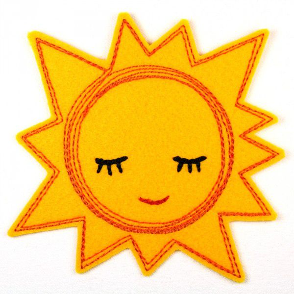 WERTSTÜCK FLICKLI - SONNE EINFACH - APPLIKATION ZUM BÜGELN