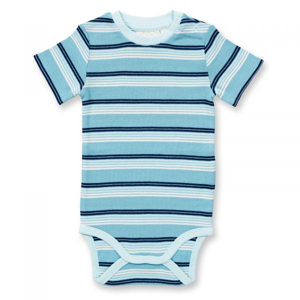 SENSE ORGANICS - VARIN RETRO BABY BODY S/S - BABY KURZARM BODY BIO - MULTI BLUE STRIPES