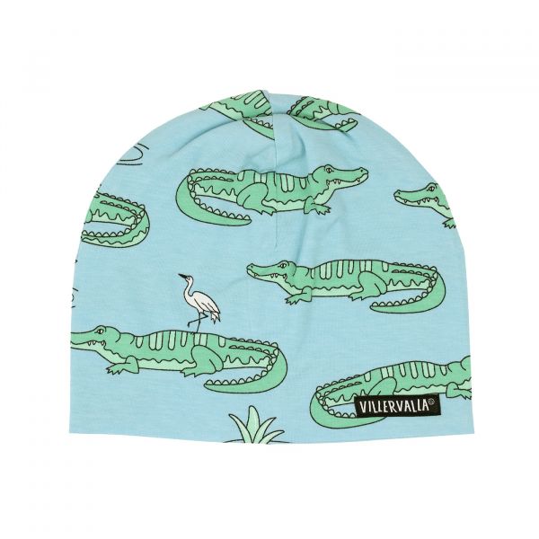 VILLERVALLA - BEANIE - JERSEY MÜTZE MIT TIERPRINT - CROCODILE