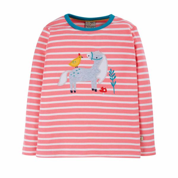 FRUGI - DISCOVERY TOP - BIO LANGARMSHIRT MIT STREIFEN UND APPLIKATION