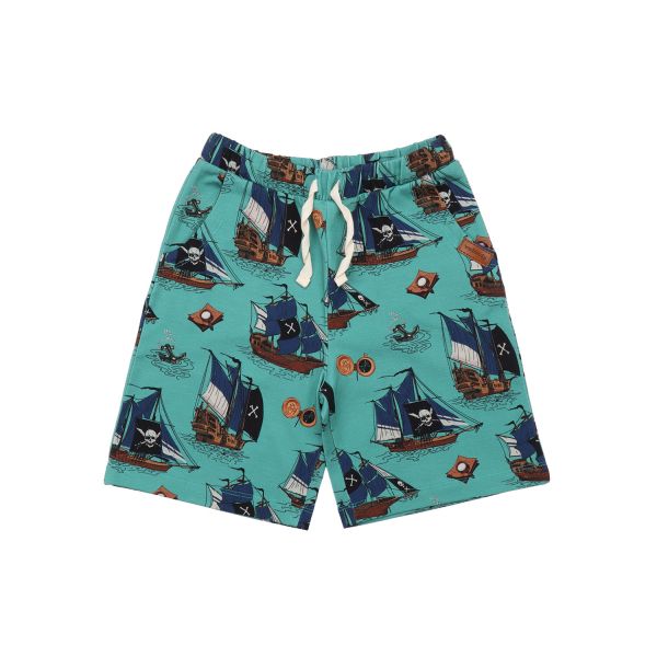 WALKIDDY - JERSEY SHORTS - KURZE HOSE - PIRATE SHIPS ALLOVER