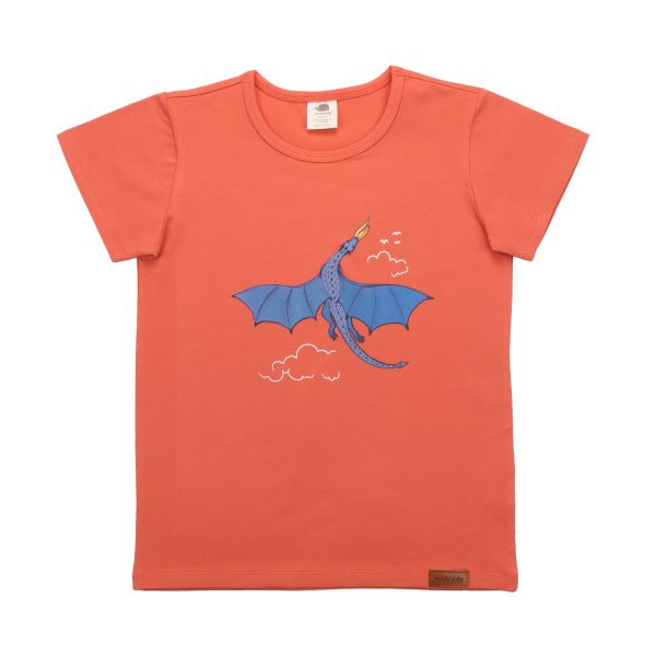 WALKIDDY - JERSEY T-SHIRT - KURZARM - COLORFUL DRAGONS ORANGE