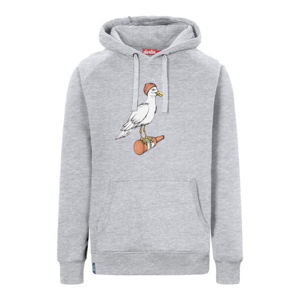 DERBE - STURMMÖWE - HERREN HOODIE - GREY MELANGE