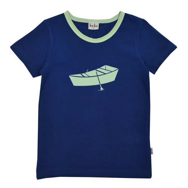 BABA KIDSWEAR - BOAT T-SHIRT - KURZARM T- SHIRT - ESTATE BLUE