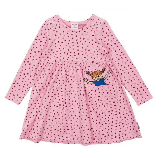 MARTINEX - SPECKLE DRESS - LANGARMKLEID - PINK