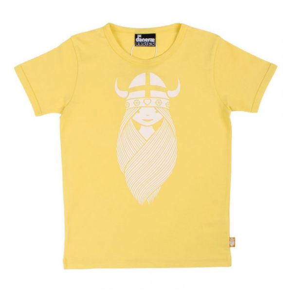 DANEFAE - DANEBASIC SS GIRL - KURZARM T- SHIRT - BRIGHT YELLOW FREJA