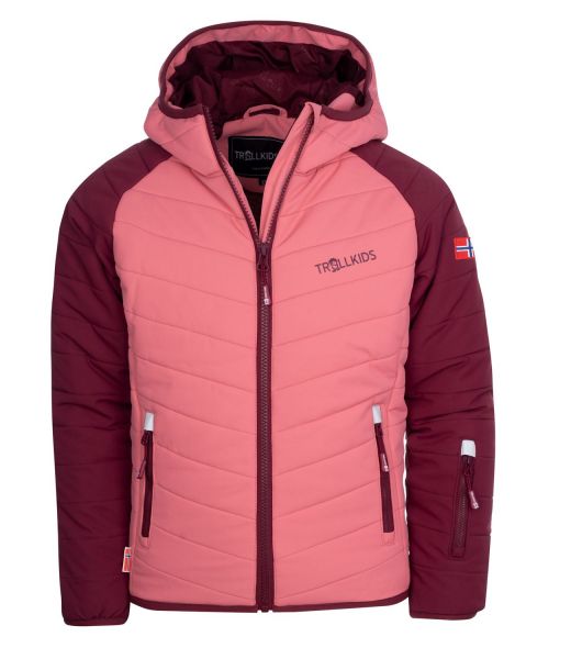 TROLLKIDS - GIRLS MYRKDALEN SNOW JACKET - WASSERFESTE ISULATIONSJACKE - MAROON RED/ANTIQUE ROSE