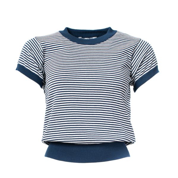 FROY & DIND - TOP AMORA - DAMEN KURZARM OBERTEIL - NAVY