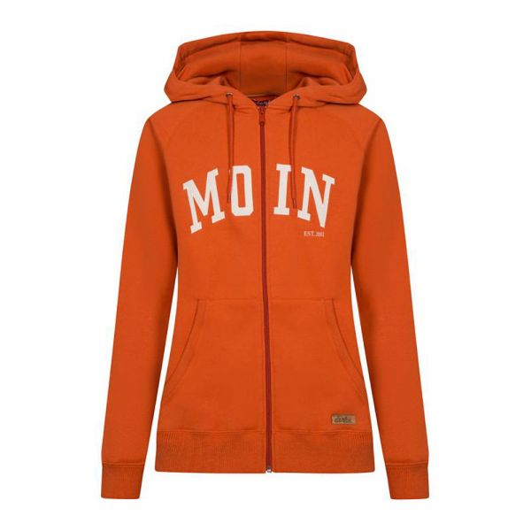 DERBE - DAMEN - SWEAT KAPUZENJACKE ORANGE MOIN