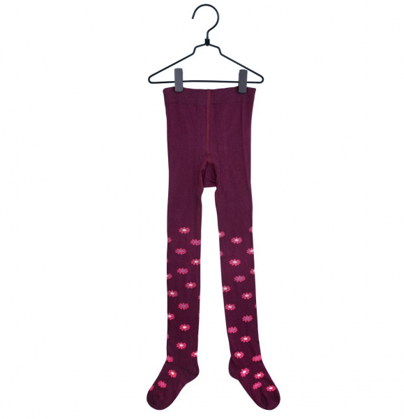 MARTINEX - FLOWER MY TIGHTS - STRUMPFHOSE - BURGUNDY