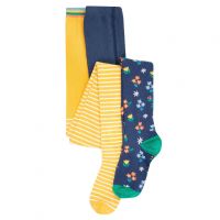 FRUGI - NORAH 2PK TIGHTS - STRUMPFHOSEN IM 2-ER PACK  - BUMBLEBEE BRETON/NAVY BLUE FLORAL FRUGI - NORAH 2PK TIGHTS - STRUMPFHOSEN IM 2-ER PACK  - BUMBLEBEE BRETON/NAVY BLUE FLORAL