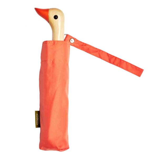 ORIGINAL DUCKHEAD - UMBRELLA - KOMPAKTER UMWELTFREUNDLICHER REGENSCHIRM MIT ENTENKOPF - PEACH