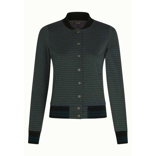 KING LOUIE - CLEO JACKET WANDER JACQUARD - DAMEN JACKE - PINE GREEN