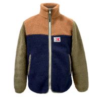 DANEFAE - DANASK FLEECE ZIP-UP  - FLEECEJACKE - KHAKI/NAVY TOBACCO DANEFAE - DANASK FLEECE ZIP-UP  - FLEECEJACKE - KHAKI/NAVY TOBACCO