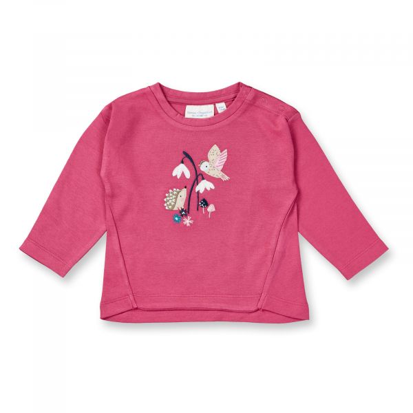 SENSE ORGANICS - KLARA - BABY LANGARMSHIRT - RASPBERRY + HEDGEHOG