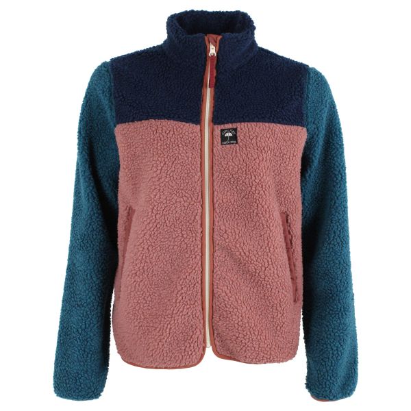 DANEFAE - DANEBIRK FLEECE ZIP-UP - DAMEN FLEECEJACKE - DK NAVY/DK SLATE/ROSE BEIGE/DK BRICK